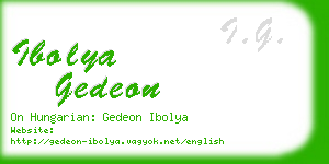 ibolya gedeon business card